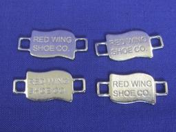 Set of 4 – USA Flag Boot/Shoe Shoelace Tag – Red Wing Shoe Co – 1 1/8” wide