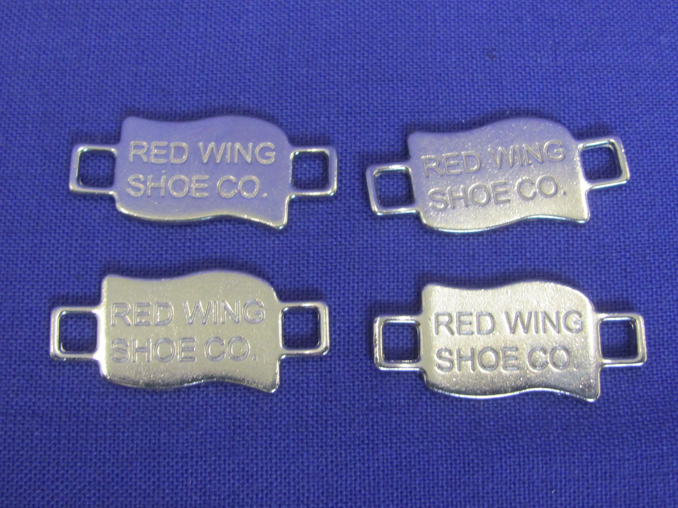 Set of 4 – USA Flag Boot/Shoe Shoelace Tag – Red Wing Shoe Co – 1 1/8” wide