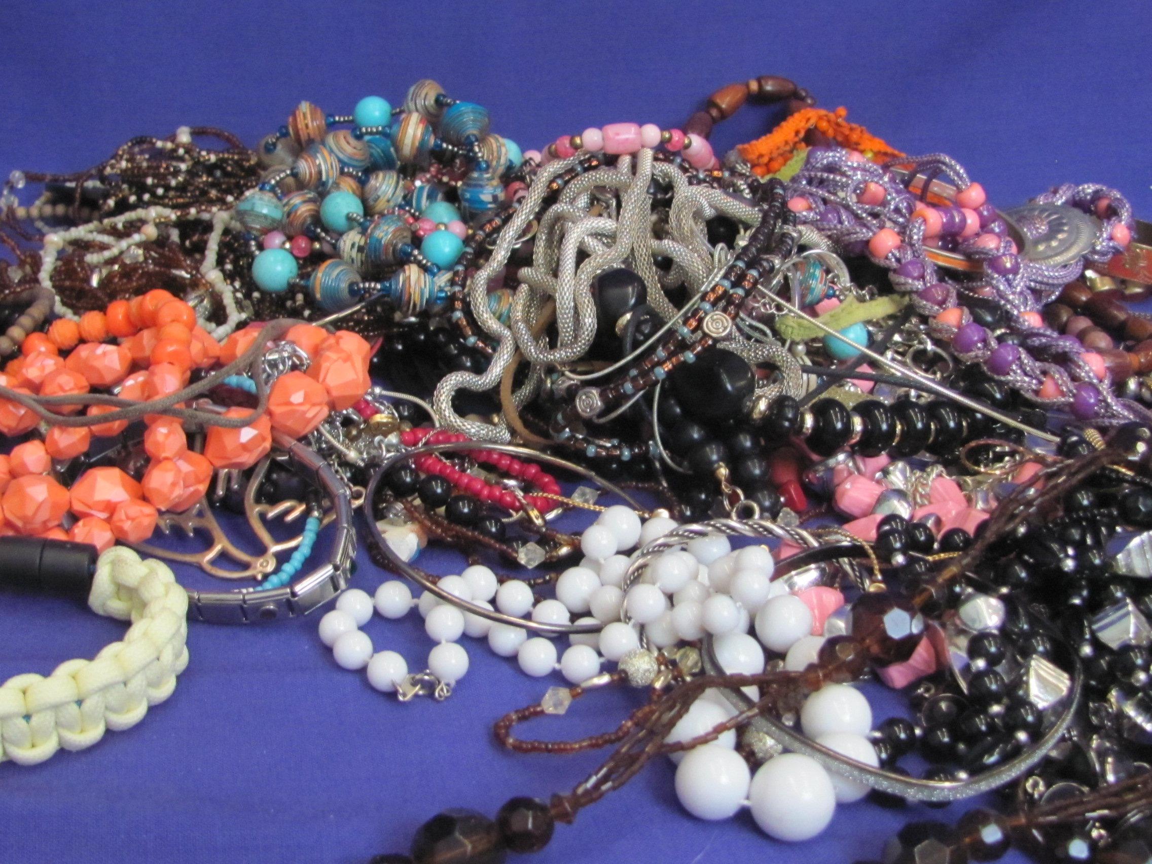 Big Lot of Costume Jewelry – Some Vintage – Kenneth Cole Bracelet – Fun Necklaces