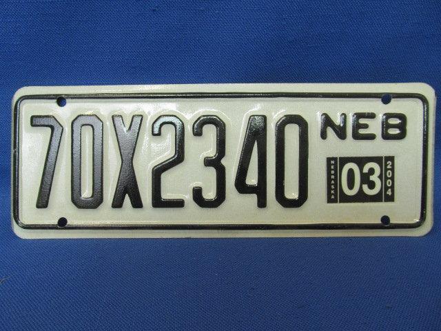 1989 South Dakota Motorcycle License Plate & 2003 Nebraska Trailer License Plate