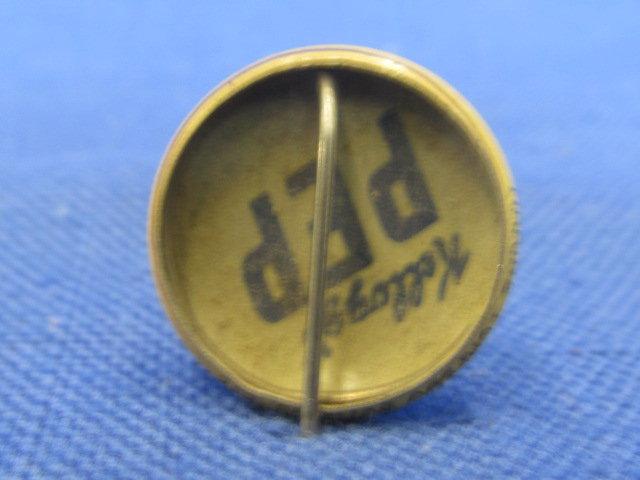 5 Vintage Kellogg's PEP Military Insignia Pin-Backs 3/4” DIA