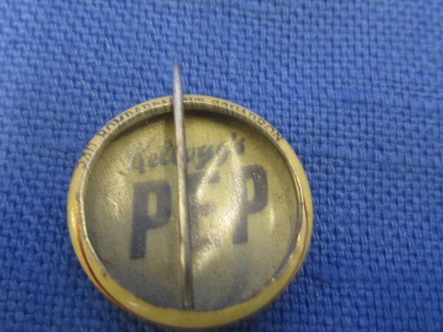 5 Vintage Kellogg's PEP Military Insignia Pin-Backs 3/4” DIA