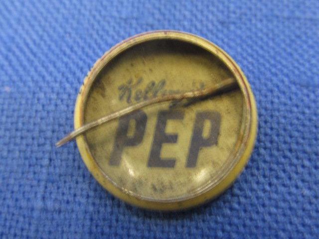 5 Vintage Kellogg's PEP Military Insignia Pin-Backs 3/4” DIA