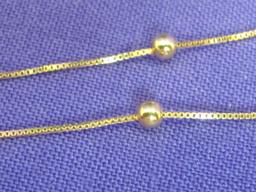 14 Kt Gold Necklace – 17” long with a 1” drop – Weight is 2.7 grams