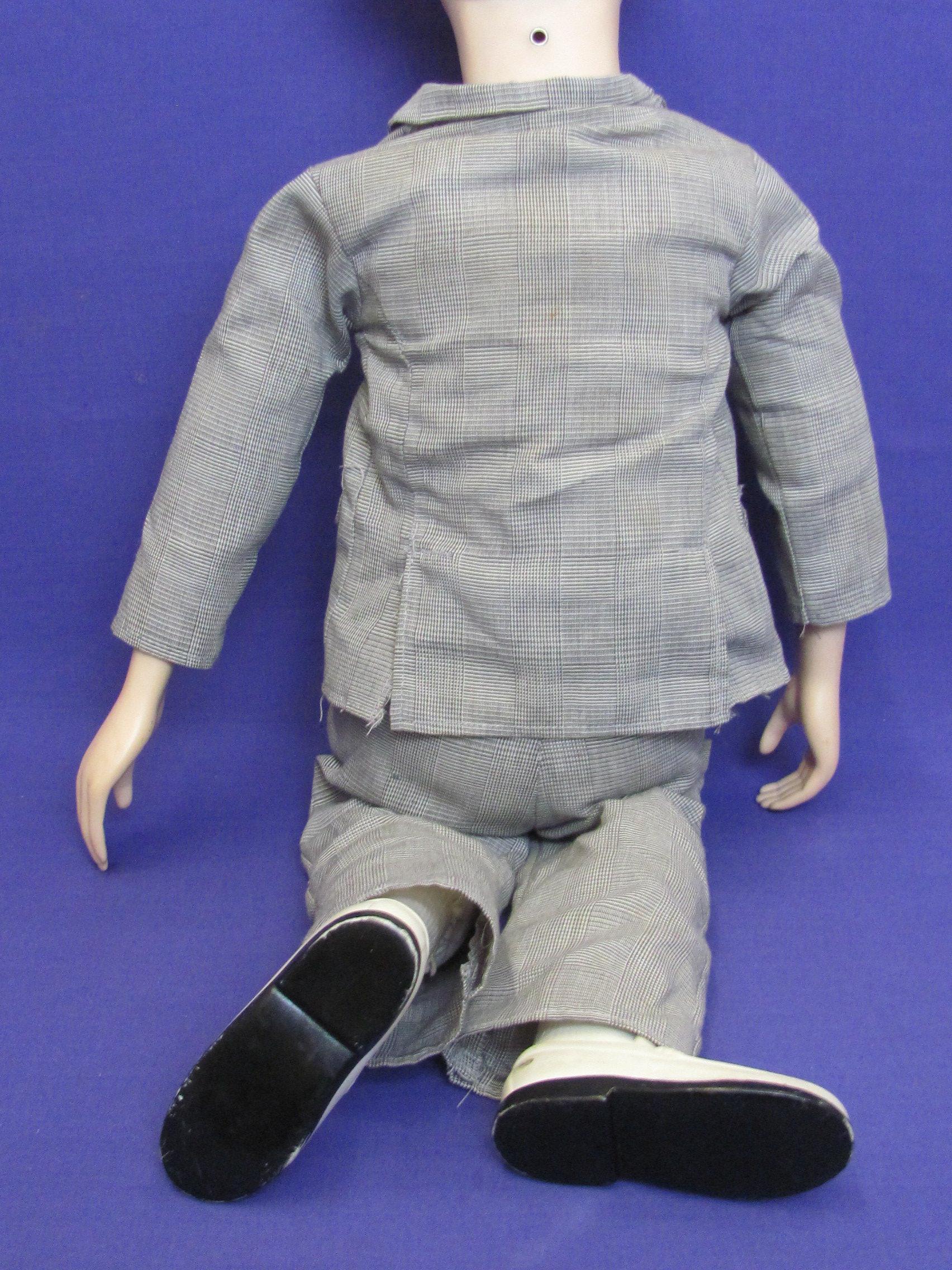 Peewee Herman Ventriloquist Doll – Missing cord to pull mouth – 24” long – Some wear