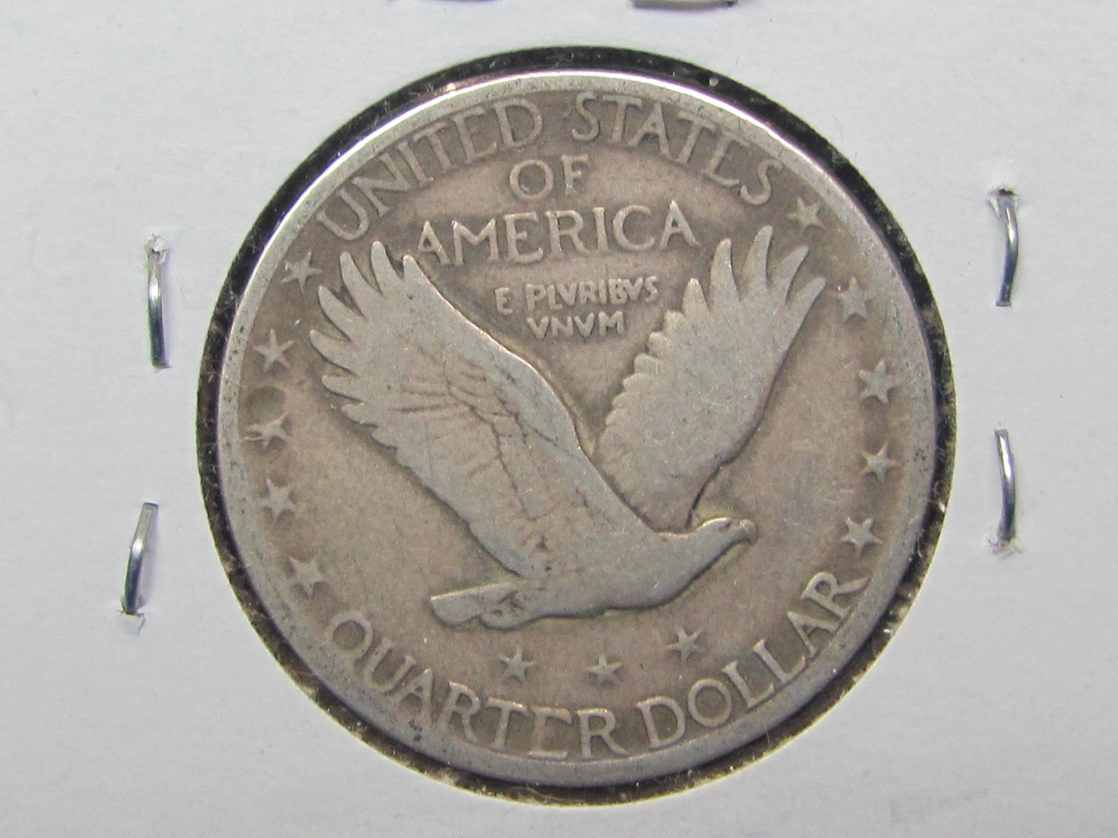 1925 Standing Liberty Quarter – 90% Silver – Condition as shown in photos