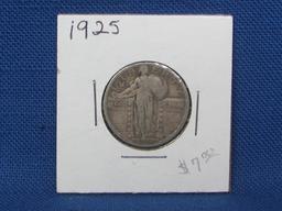 1925 Standing Liberty Quarter – 90% Silver – Condition as shown in photos