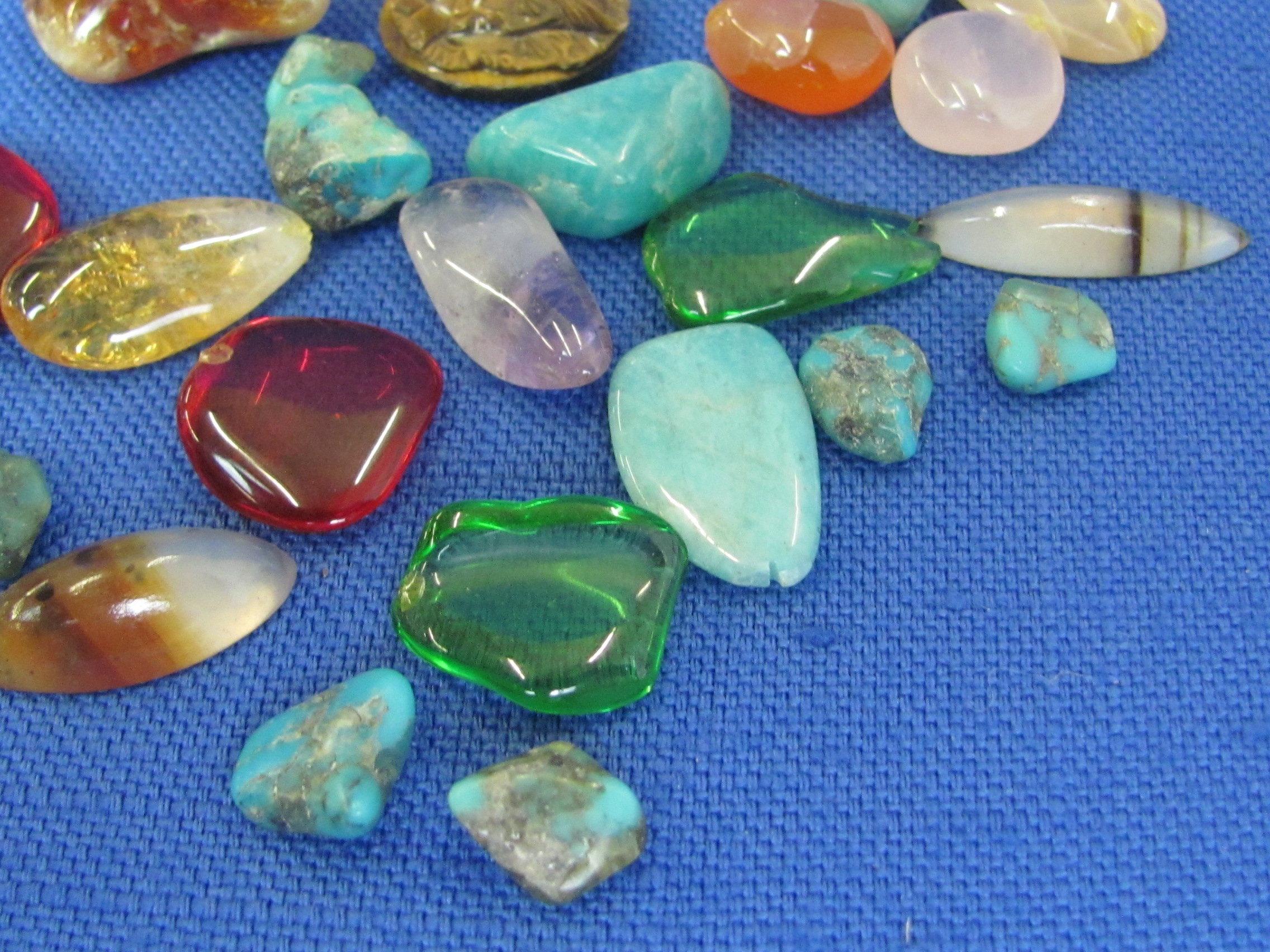 Make your own Jewelry, Lot of Rocks, Stones, Jewels, Elk's Tooth & more.. Longest is 1 3/4”