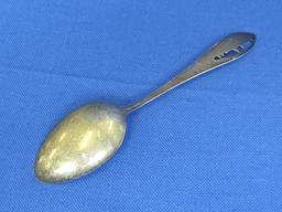 2 Spoons: Sterling Silver Souvenir of Evanston, Ill. (15.7 grams) – Small one is Alpaca , Mexico
