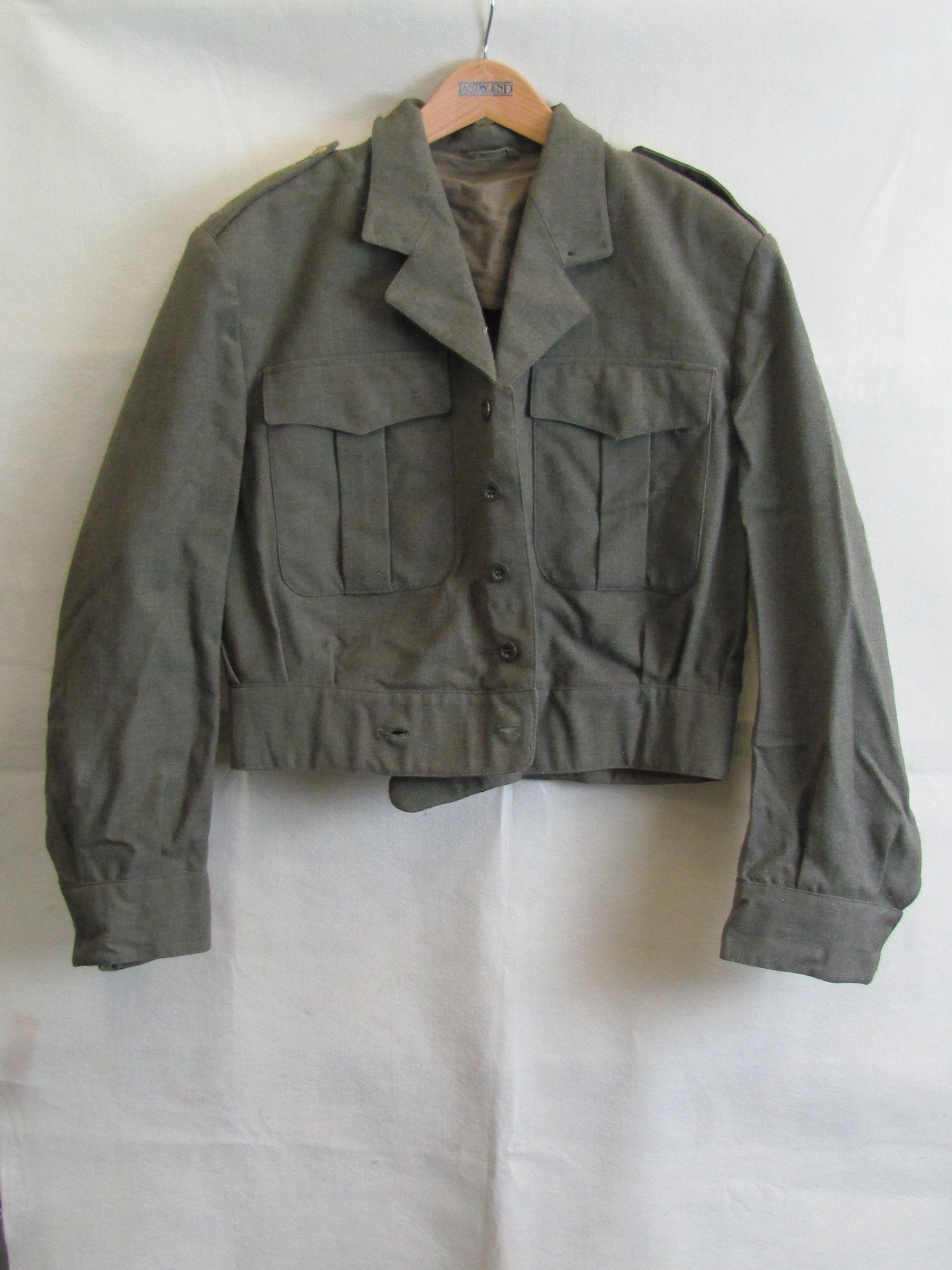 Men's Jacket – Size Medium? - Marked “Mfg. Holland Wool” - Drab-Olive Green/Gray -