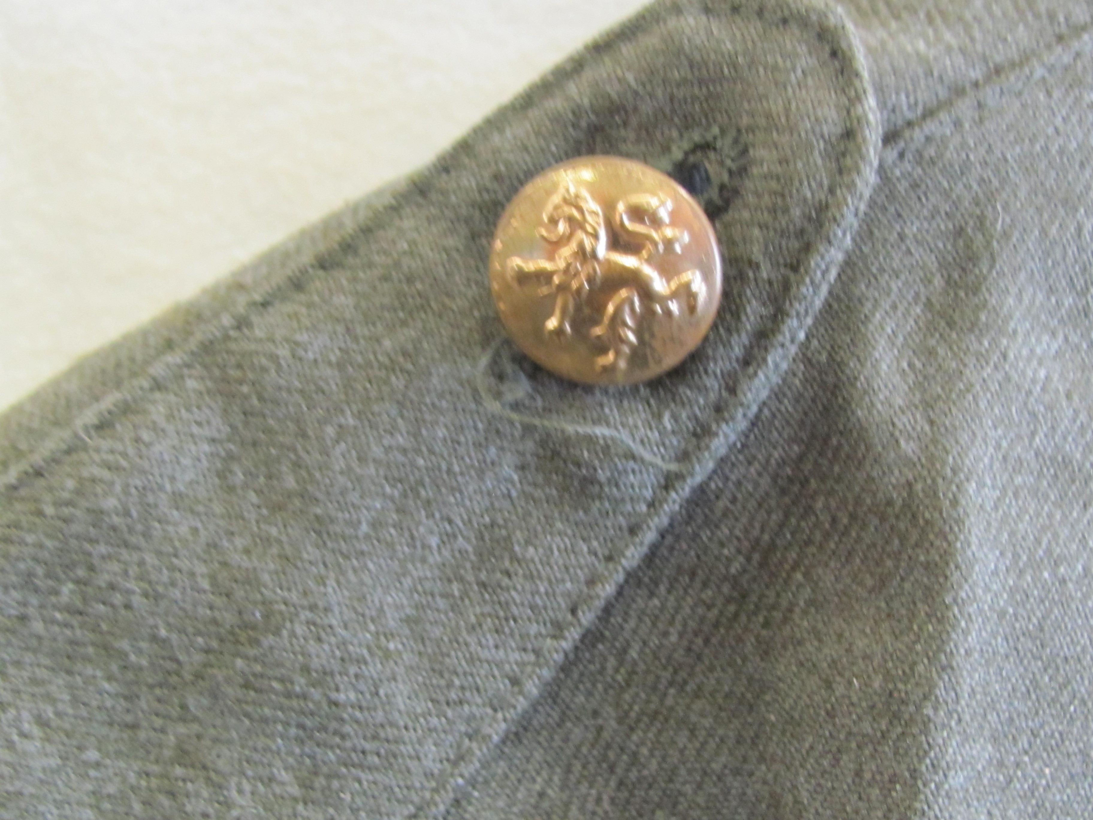 Men's Jacket – Size Medium? - Marked “Mfg. Holland Wool” - Drab-Olive Green/Gray -
