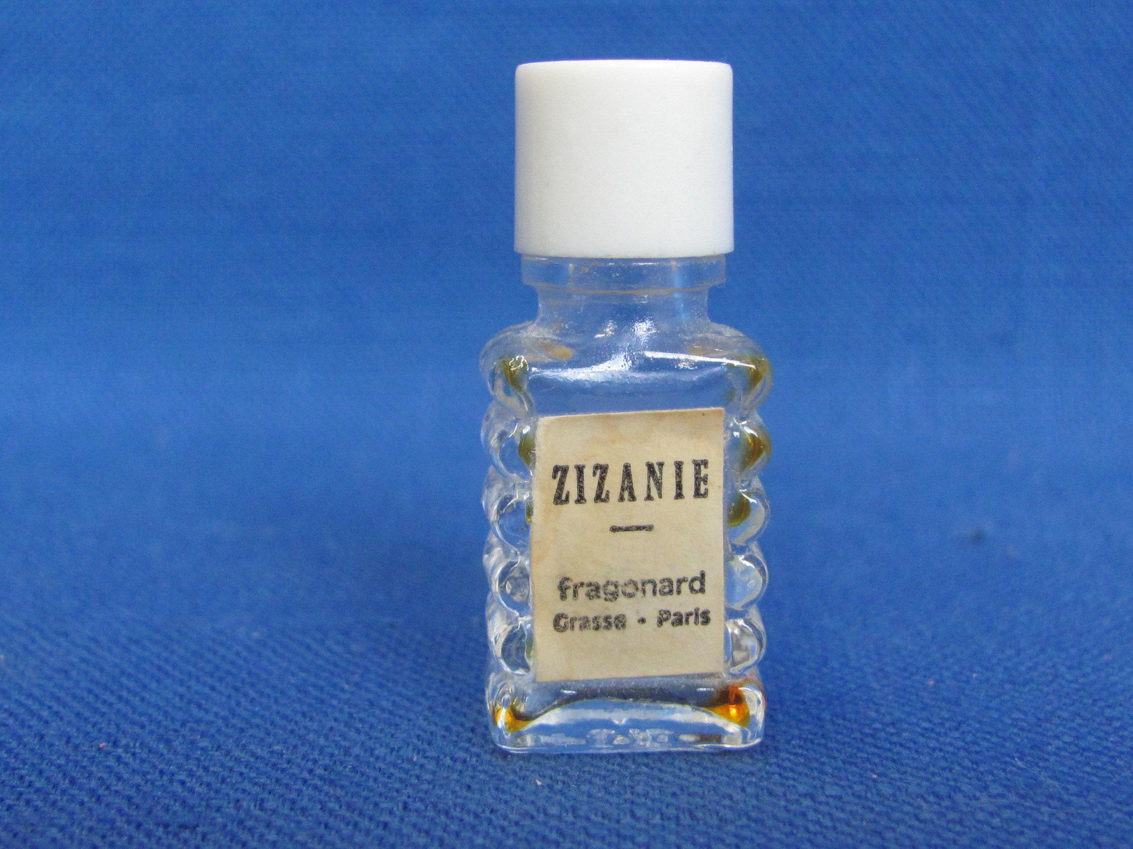 Lot of 8 Miniature Glass Perfume Bottles – Radio Girl – Zizanie – Sweet Pea & more