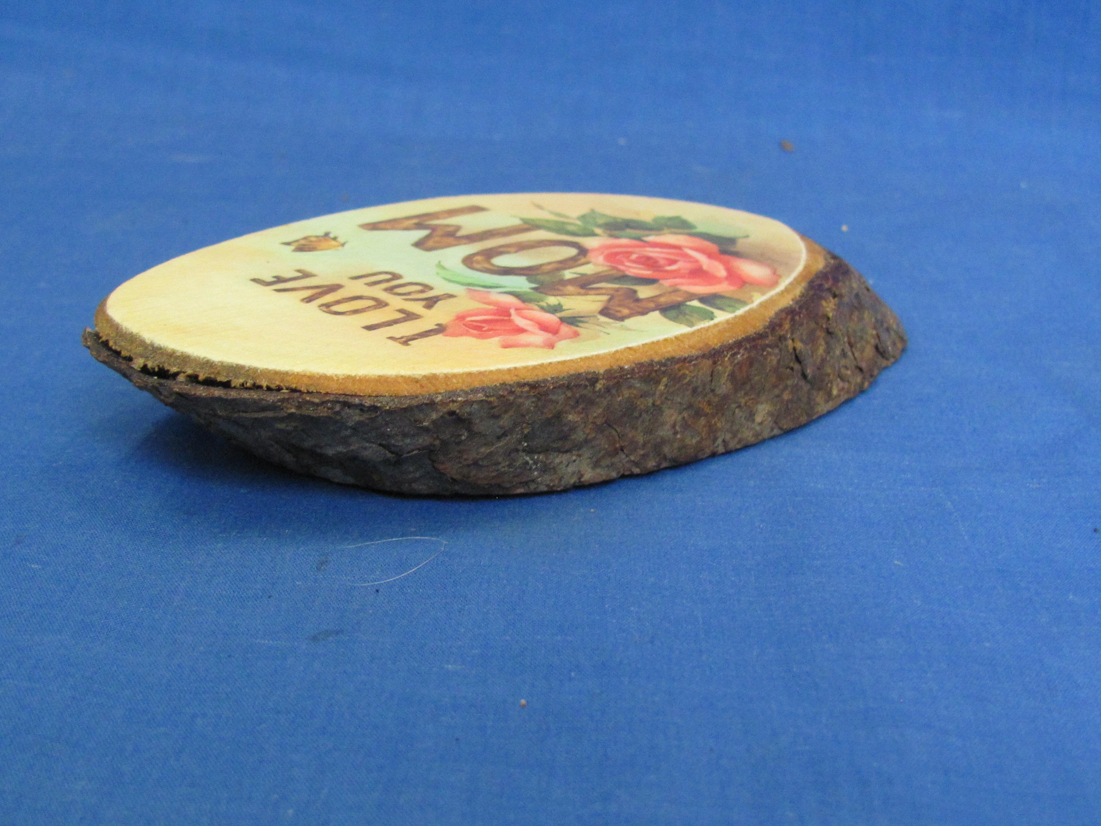 Set of 2 Real Wood Pieces with Prints – From Mackinac Island & Detroit Lakes, MN -