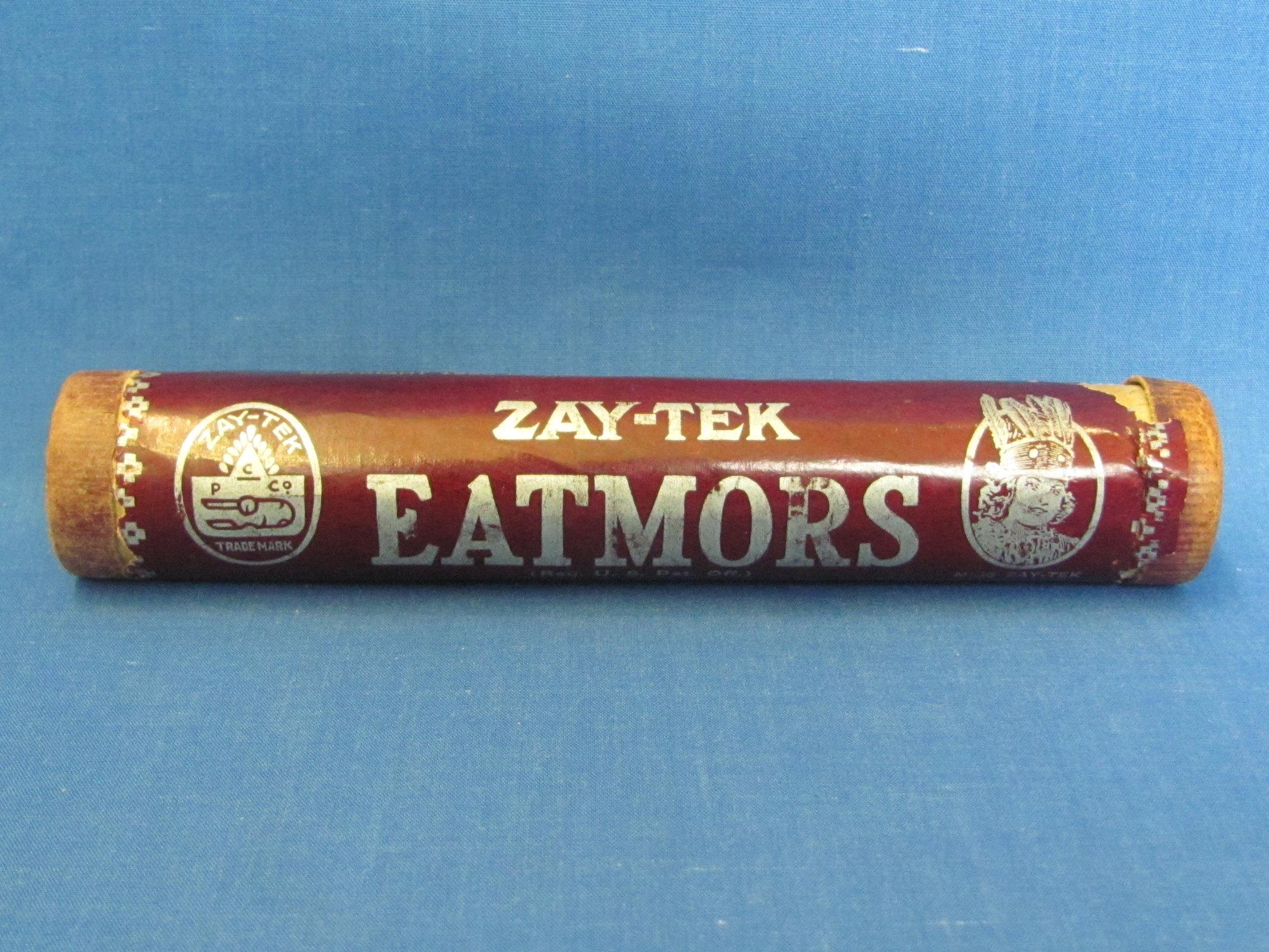 1920 “Zay-Tek Eatmors Sweet Milk Chocolate” Cardboard & Paper – Miss Zak-Tek w Indian Headdress