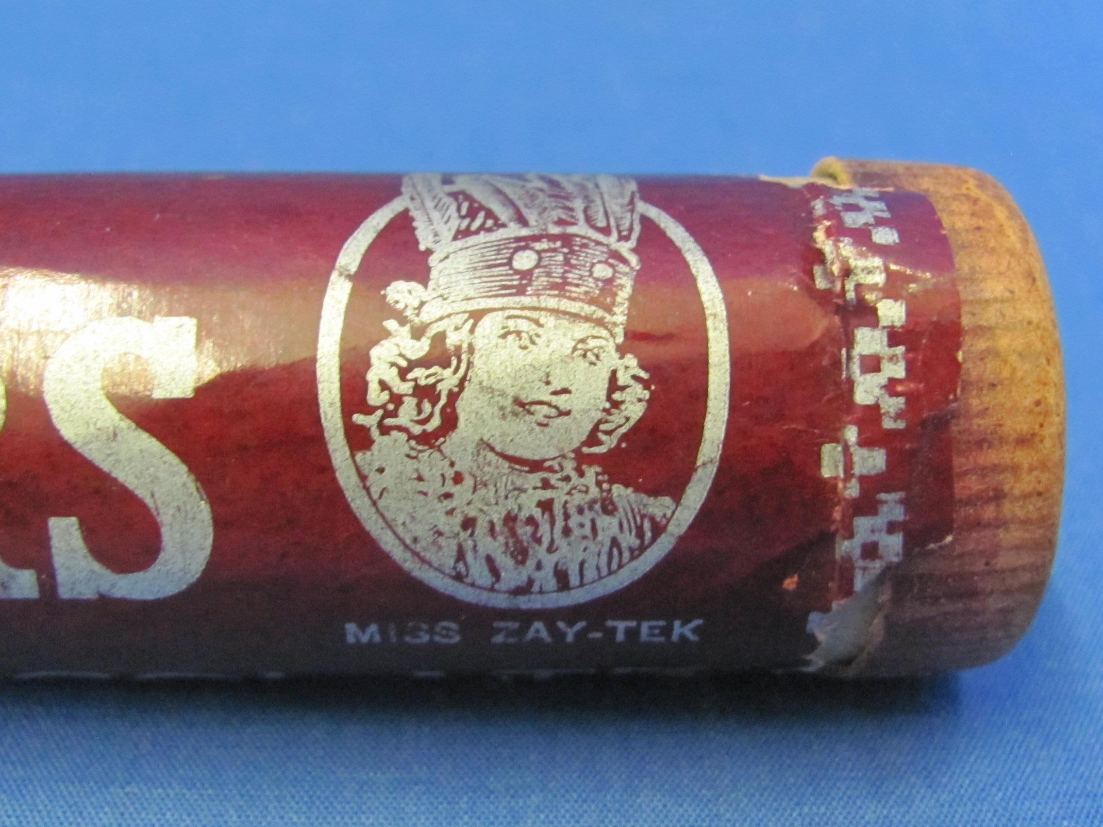 1920 “Zay-Tek Eatmors Sweet Milk Chocolate” Cardboard & Paper – Miss Zak-Tek w Indian Headdress