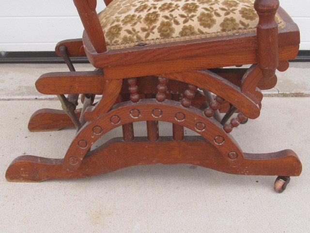 Beautiful Antique Wooden Platform Rocker Stands 47” Tall – As in Photos