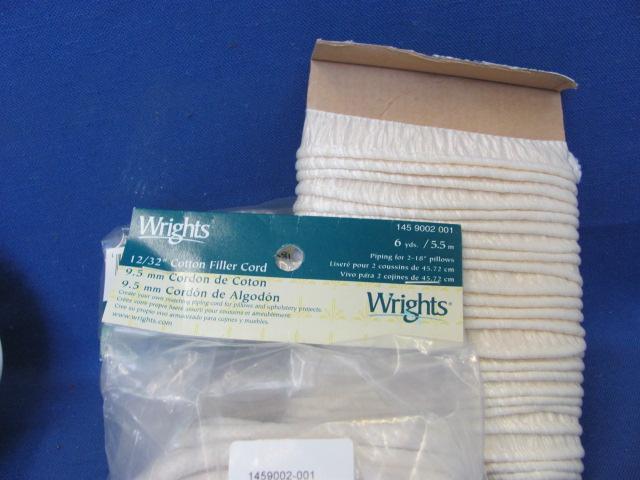 Misc. Sewing – Pillow/Upholstery Items – Some Items New/Sealed