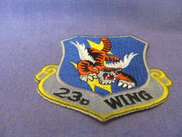 U.S. Air Force 23D Wing Patch – 3 ½” x 3 5/8” - Unused