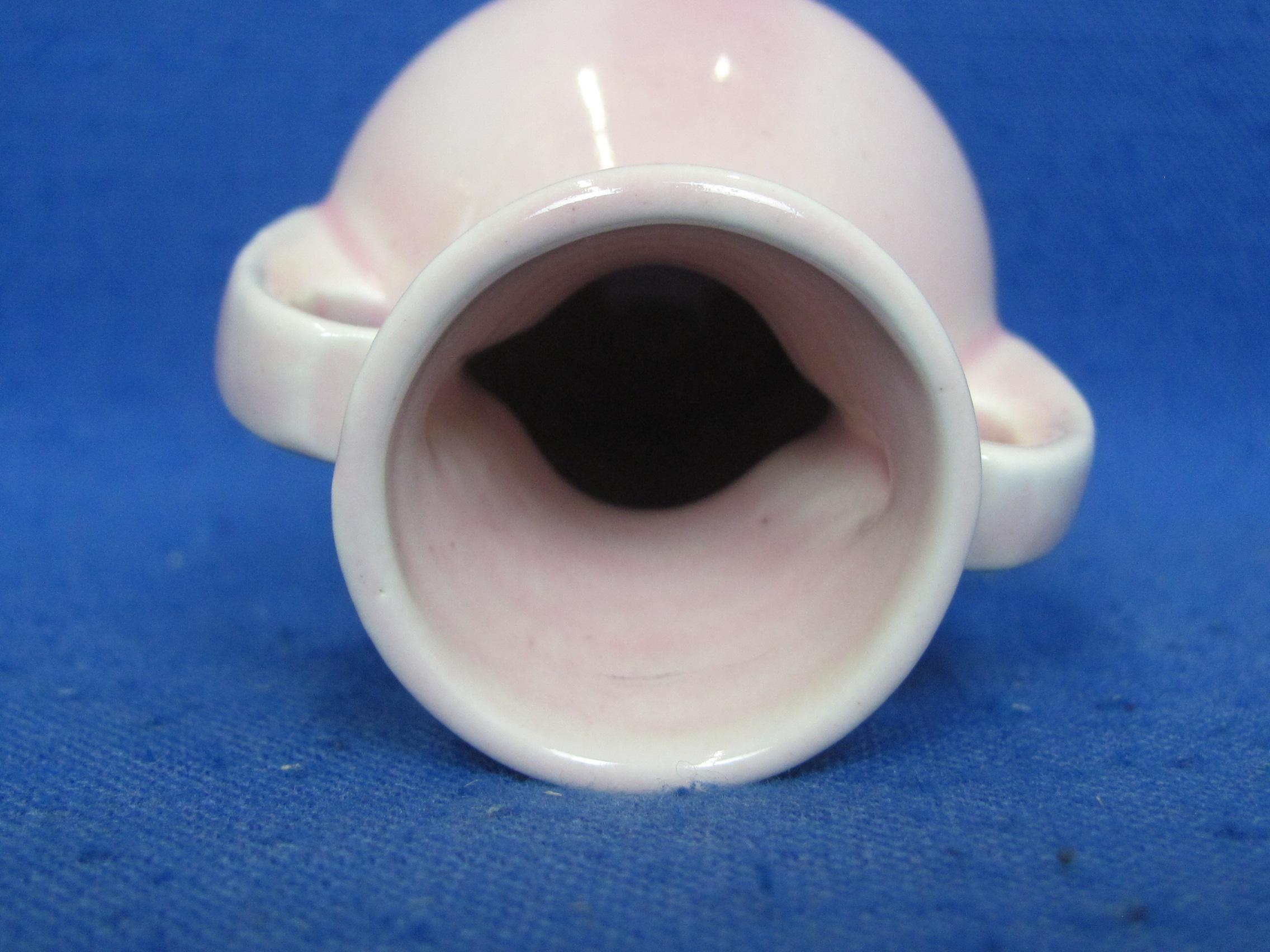 Shawnee Miniature Pink Vase & Small Pottery Cornucopia Planter – Vase is 3” tall