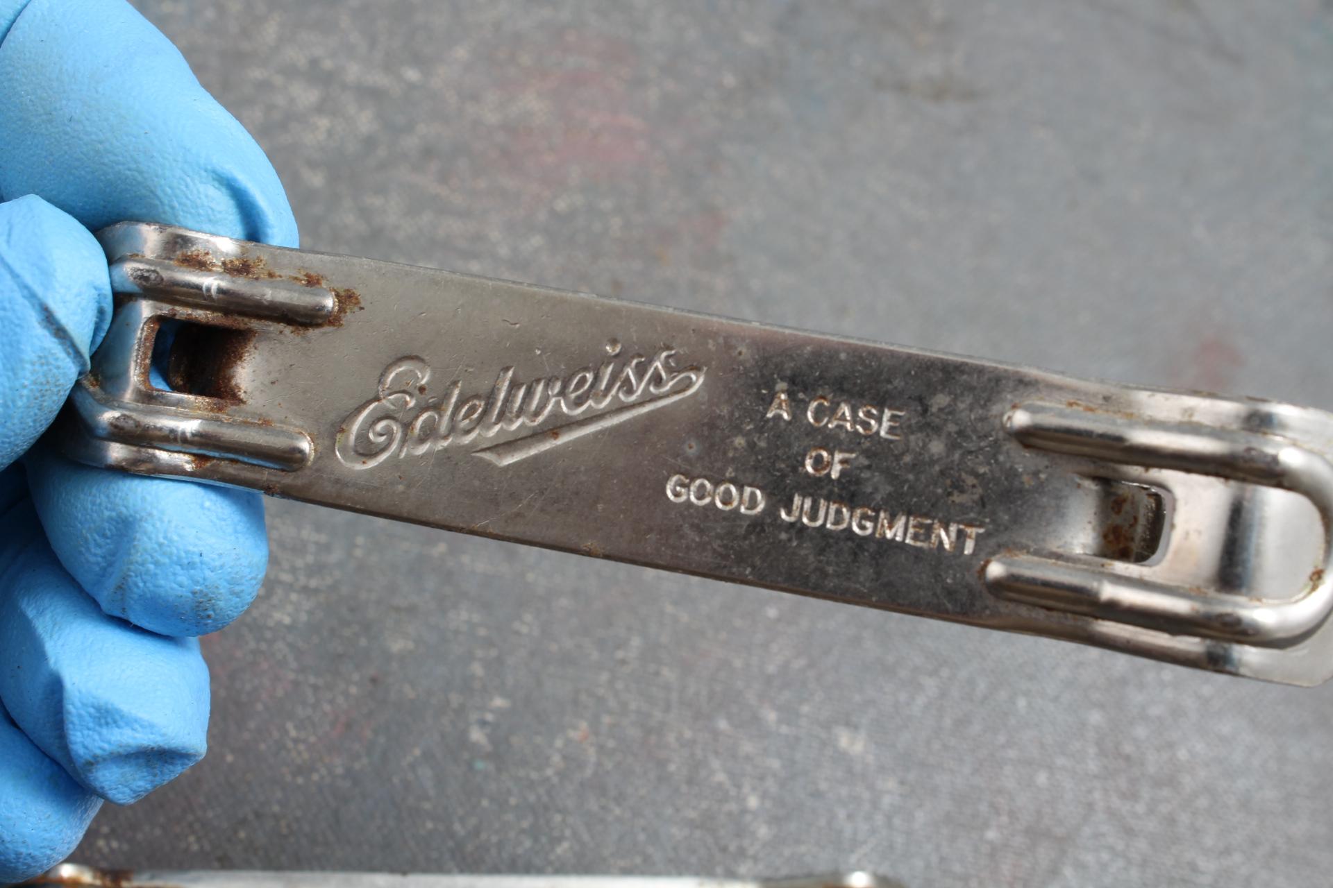 3 Vintage Beer Advertising Bottle, Can Openers Hamm's, Grain Belt, Edelweiss