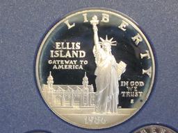 1986-S Prestige Proof Set Statue of Liberty  100th Anniversary - 90% Silver Dollar - 7 Coins