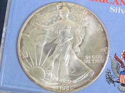 1986 American Eagle - 1 Troy oz .999 Pure Silver