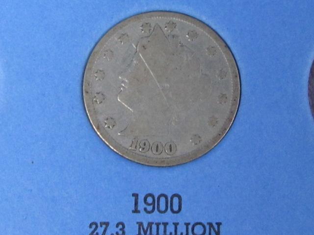 Liberty Head Nickel Book With 17 Dates - Includes 1886