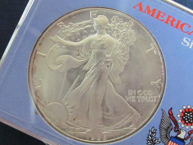 1986 American Eagle - 1 Troy oz .999 Pure Silver