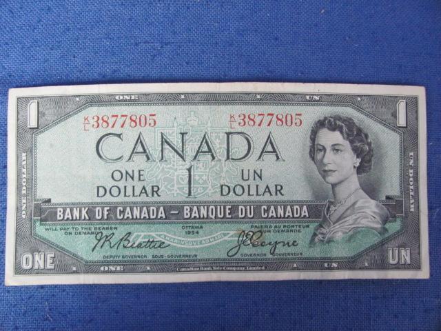 7 Bills of Foreign Paper Currency  - Canadian, Italian, Mexican, Cuban and Japanese