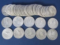 $10 Roll of Silver Quarters 1960 - 1964 Dates - Weights 250 Grams