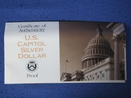 1994 Bicentennial of the U.S. Capitol Commemorative Silver Dollar - 1994-S Proof Coin