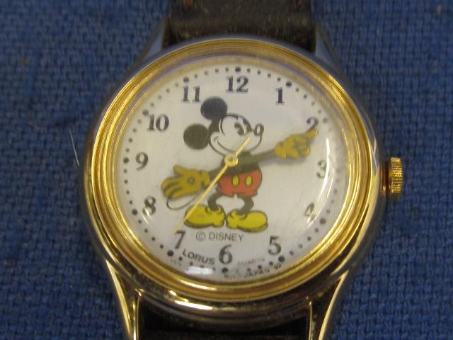 3 Mickey Mouse Watches:  2 are Lorus Quartz Japan