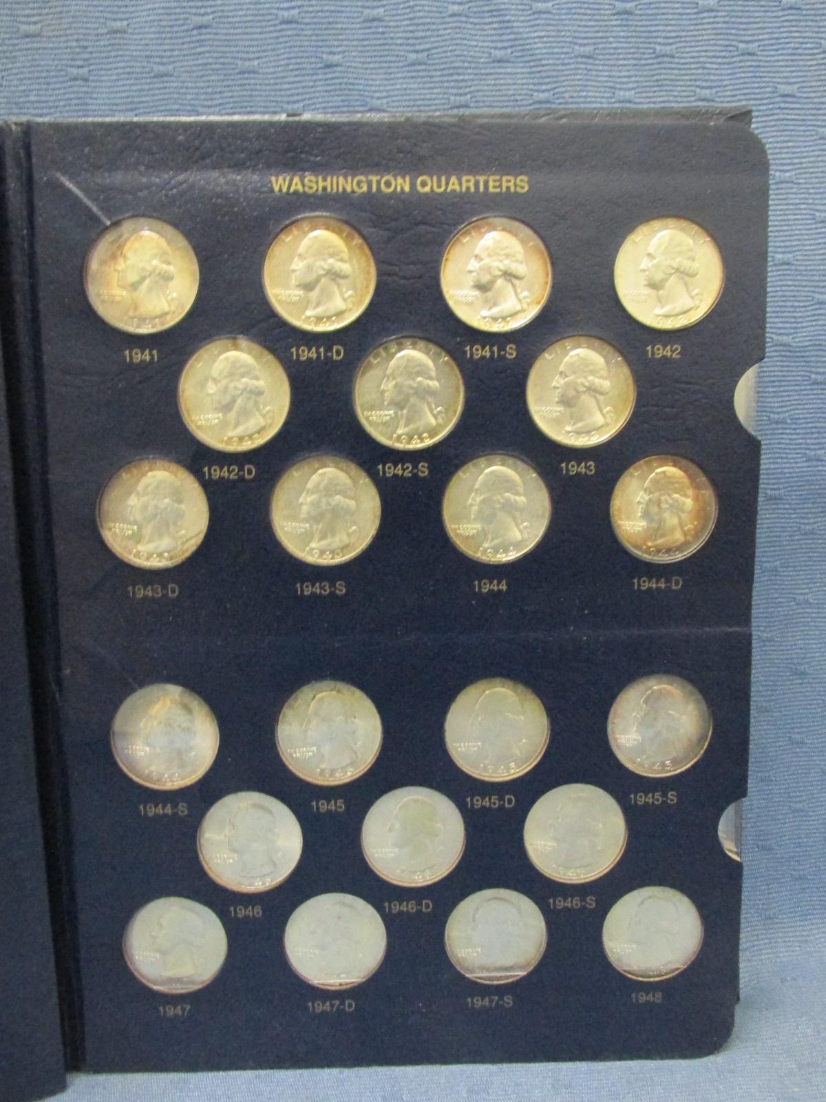 Washington Quarter Book – 120 Coins(holds 154) – 1932-1990 – As shown – Did not verify if each coin