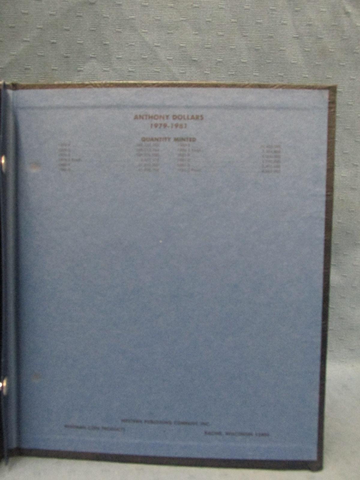 Susan B. Anthony Dollar Book – 16 Coins(Holds 18) – 1979-81, 1999 – As shown – Did not verify if eac