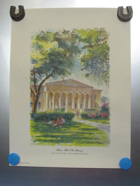 4 Vintage Prints – Ready To Frame: 3  U of M Landmarks by Ralph Avery © 1970  –  1992 Ice Palace pos