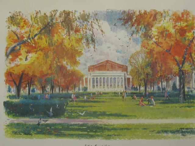 4 Vintage Prints – Ready To Frame: 3  U of M Landmarks by Ralph Avery © 1970  –  1992 Ice Palace pos