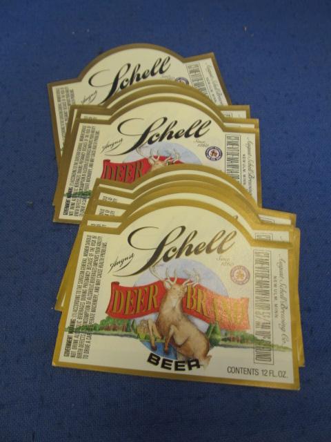 10 Schell's Deer Brand Beer Labels – Unused NOS