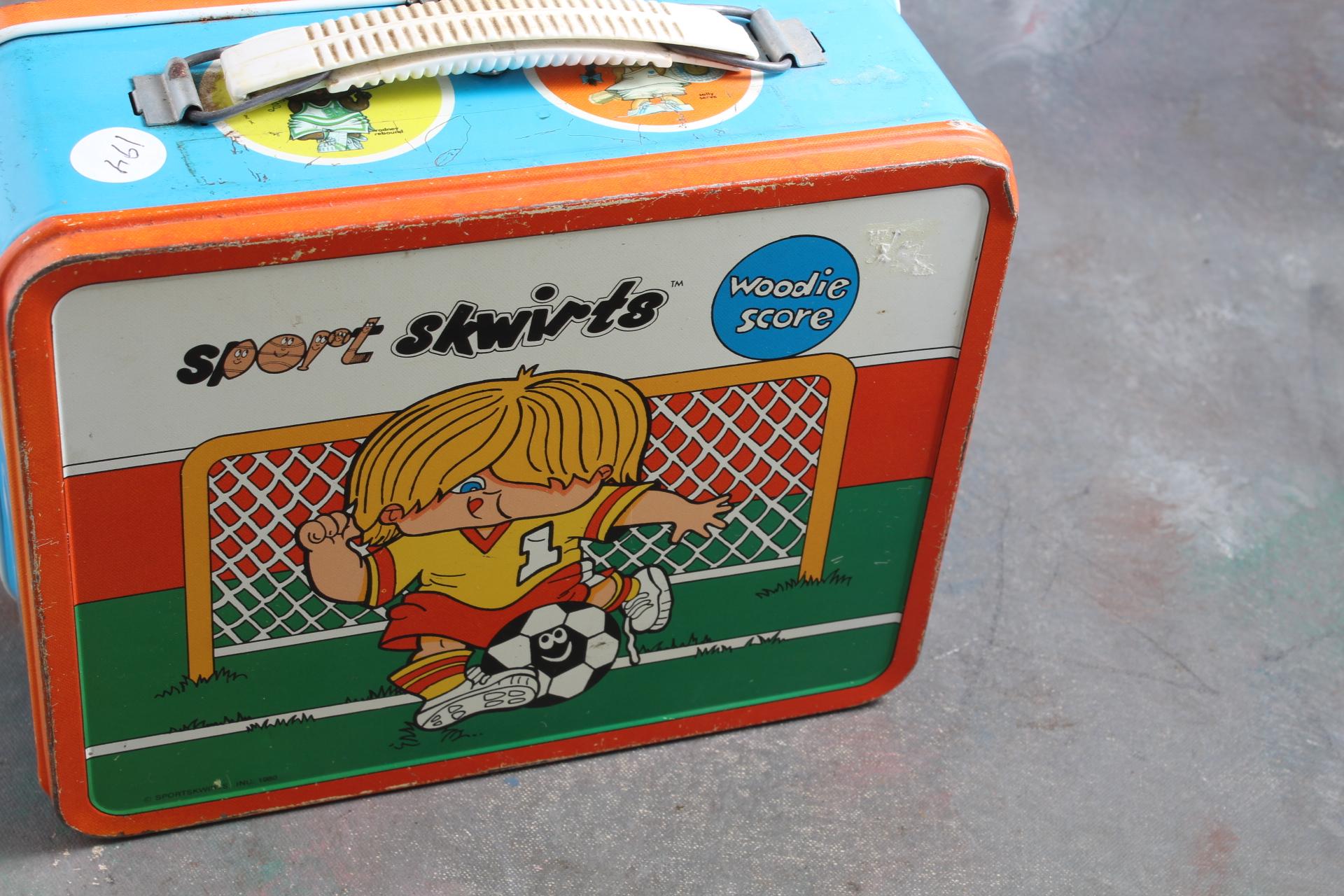 1972 Ohio Art SPORT SKWIRTS Metal Lunchbox no thermos