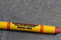 Minneapolis Moline Hallin Implement Braham Minnesota Advertising Bullet Pencil