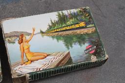 Vintage Chicago Northwestern Railroad Advertising Playing Cards Girl in Swimsuit