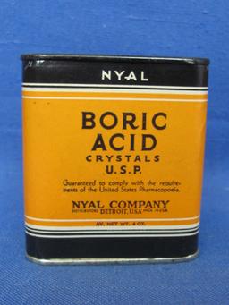 Vintage Containers: Boric Acid – Twin Trees Omelet Herbs – Powered Pumice – Alum