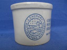 Vintage Mini Crock – Stoneware – J.Zachary – Rollingstone, Minnesota – Omlette & Souffle Seasoning 2
