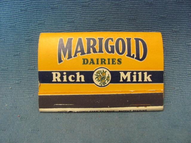 Marigold Dairy Ice Cream Containers – Miniature Butter Box – Matchbook – As Shown