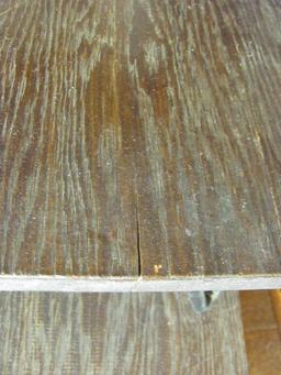 Wood End Tables With Metal Legs – 19” H – 11 1/2” x 28” - As Shown
