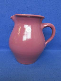 Vintage – ByBee Pottery - 8” Mauve Pitcher – Marked BB On Bottom -