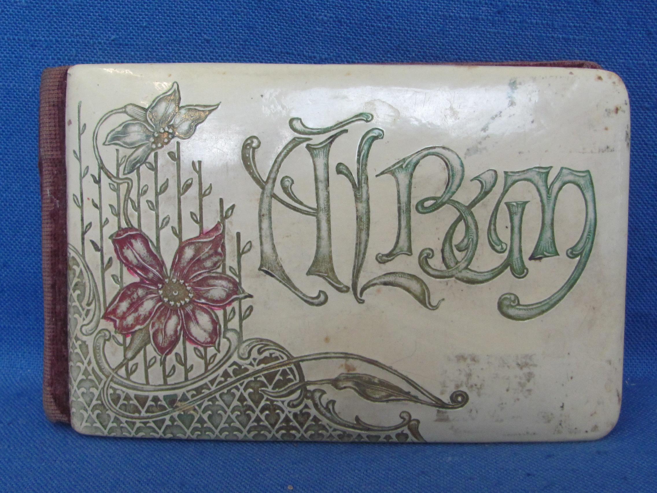1906 Autograph Album – Celluloid Cover – Milwaukee, Wis. Plus unused Autograph Book