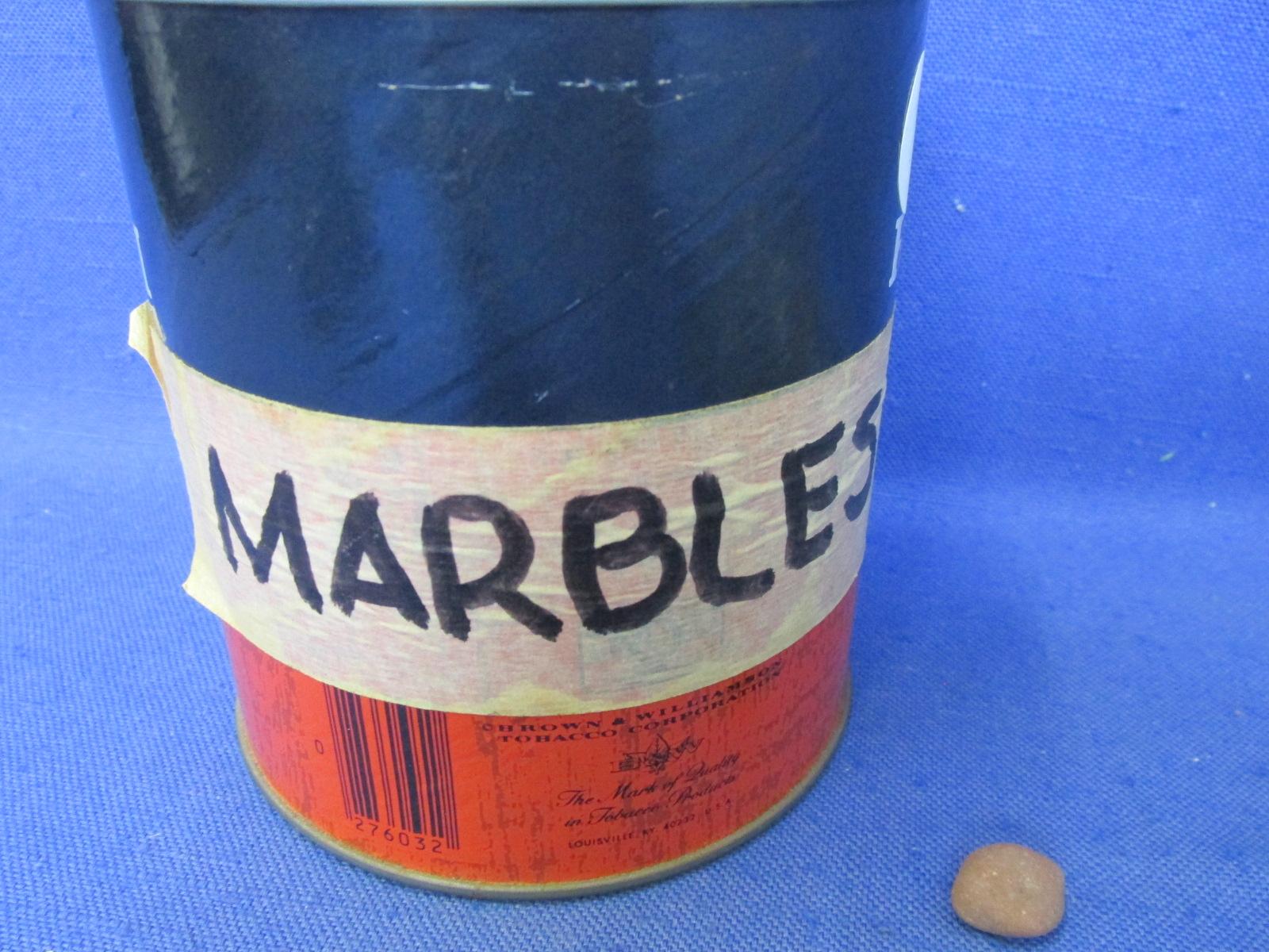 Vintage – Can Of Marbles & A Few Ball Bearings – Please Consult Pictures -