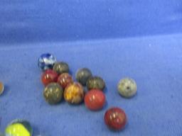 Vintage – Can Of Marbles & A Few Ball Bearings – Please Consult Pictures -