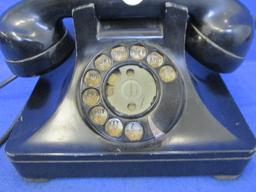 Vintage - Rotary Dial Desk Telephone – North Electric Mfg Galon, Ohio – 5 1/4”H x 7 1/2”W x 5 14”D –