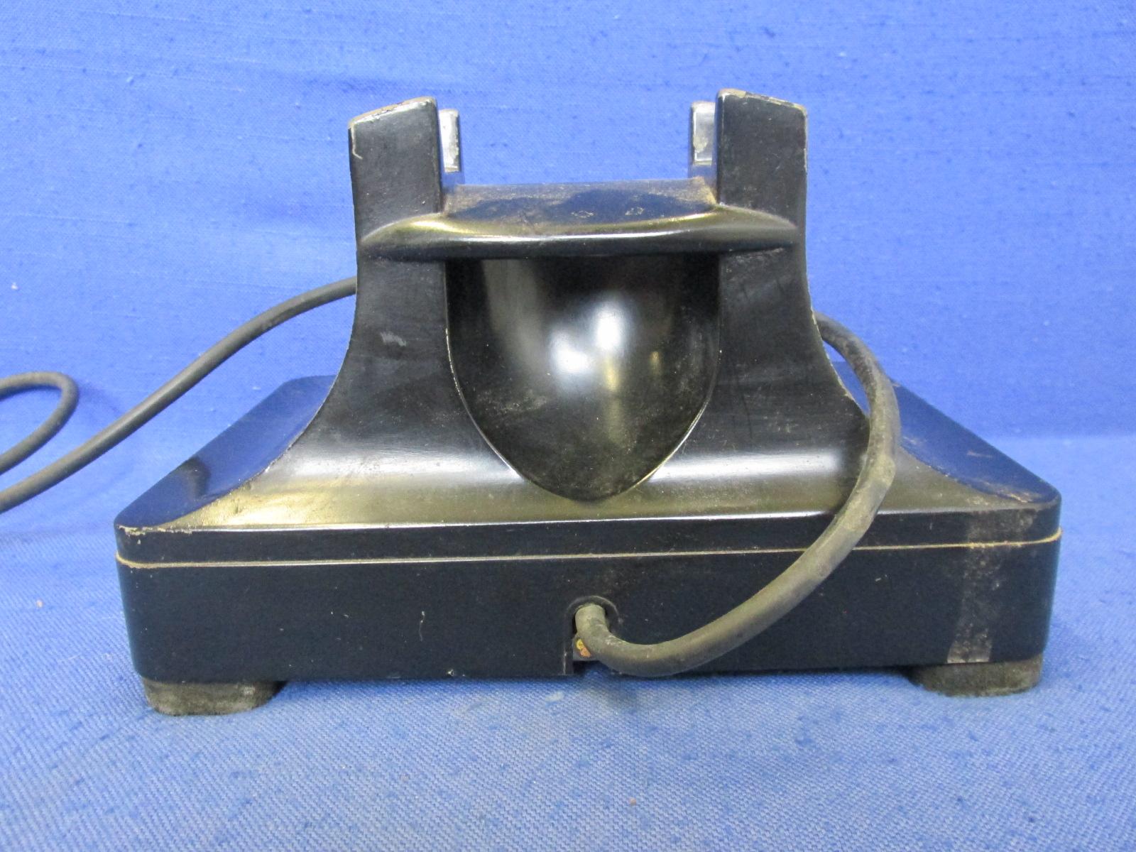 Vintage - Rotary Dial Desk Telephone – North Electric Mfg Galon, Ohio – 5 1/4”H x 7 1/2”W x 5 14”D –